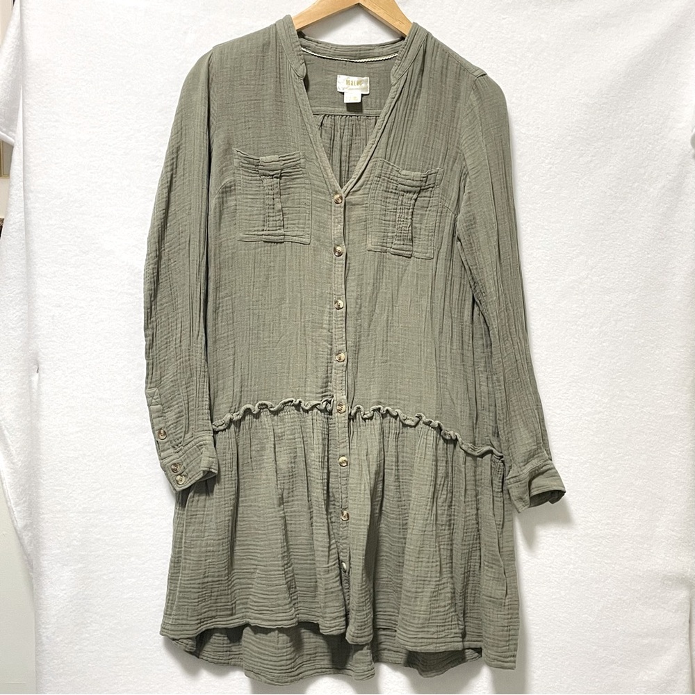 Anthropologie Maeve Katie Textured Utility Tunic - Picture 2 of 11